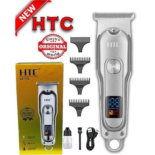 HTC – Mini Tondeuse A Cheveux Professionnelle, Couleur Or Argent, Cheveux Décolorés, Coiffure, Charge Rapide, Pour Salon De Coiffure