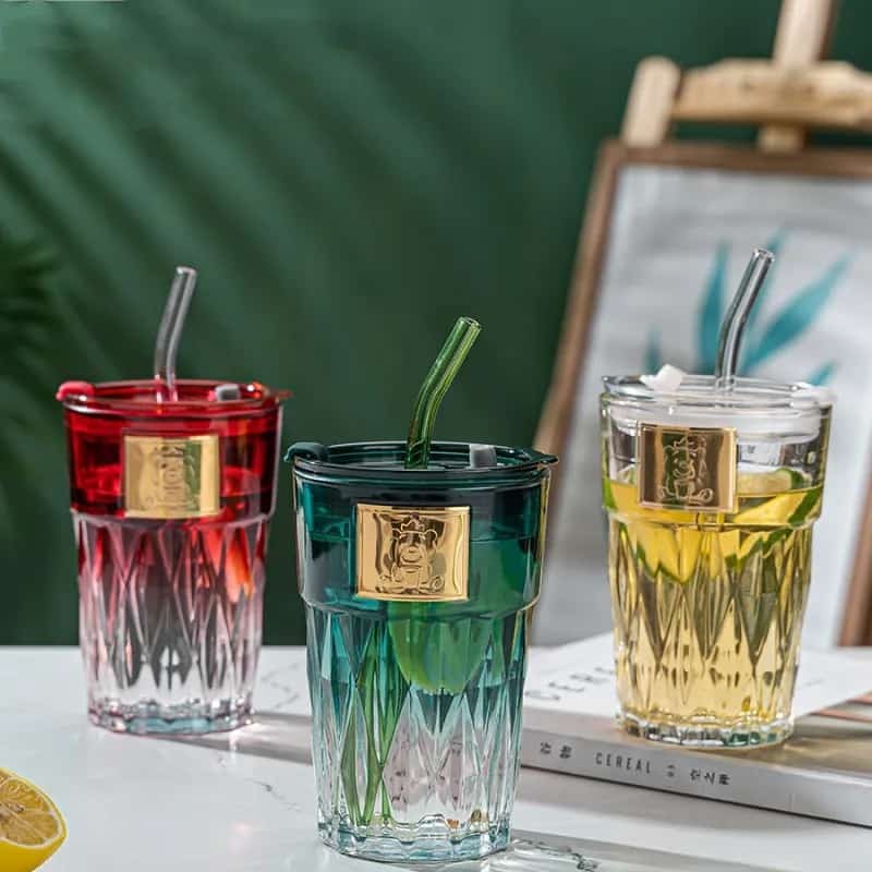 Tasses À Boissons Lot De 4 Pièces, Tasse En Verre, Gobelet En Verre Convient À Différentes Boissons, Café, Thé, Thé Glacé, Lait, Jus, Pour Les Propriétaires De sophistication, D'élégance Et De Proprié