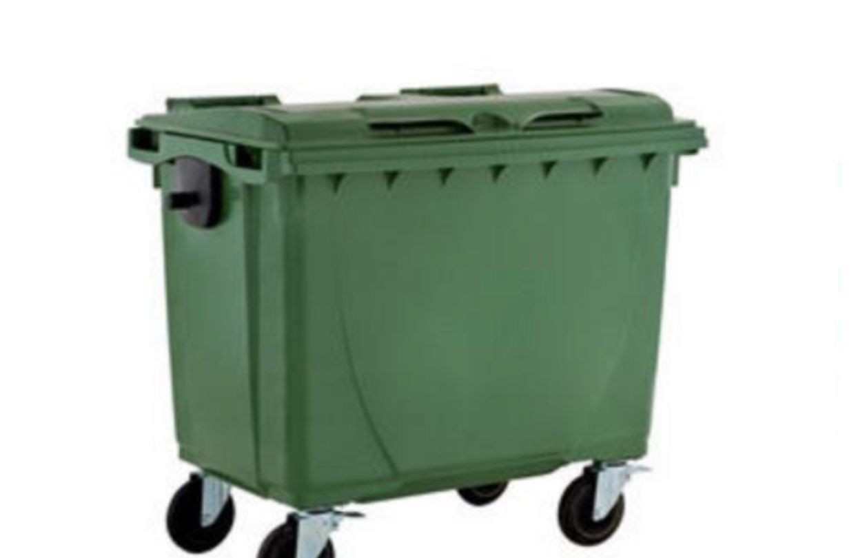 Grande Poubelle De 660 Litres Mobile En Plastique Dur Avec Des Roues