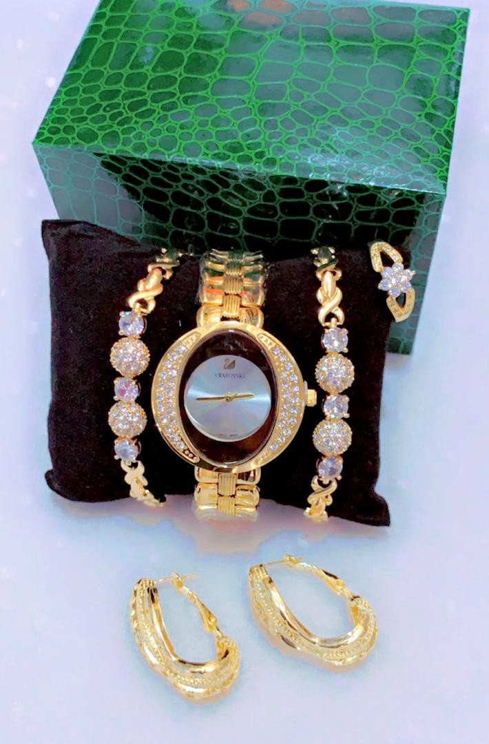 Cadeau Pour Elle  Ensemble Collier  Montre  Boucle D'oreilles Pour Femme