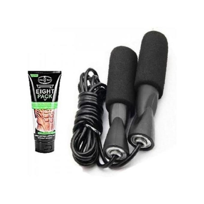 Pack De Crème Pour Abdominaux Original Ventre Plat  80G + corde a sauter  Eight Pack