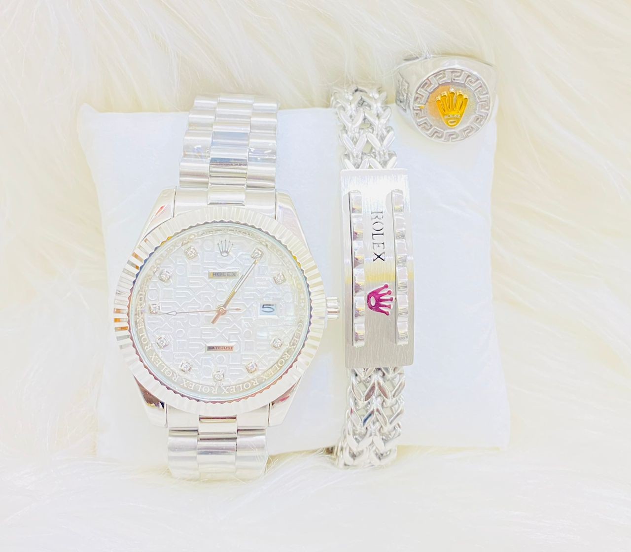 Ensemble 3 Pièces Montre Bracelet Et Bague,  Original De Qualité Supérieur, Pour Les Cadeaux Les Mariages, Pour Les  Événements