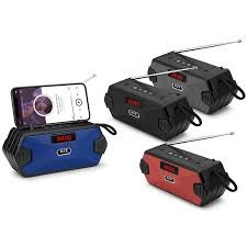 JZ-133 Sans Fil Bluetooth Solaire De Charge Haut-Parleur Externe Antenne Et Affichage De L'écran Et Poignée Pour Le Transport