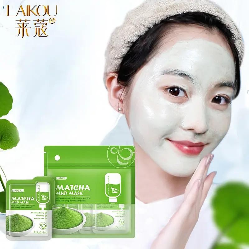 Masque De Boue Faciale Au Thé Vert Matcha, Élimine Les Points Noirs, Réduit Les Rides, Nourrit, Hydrate, Améliore Le Teint Général, Meilleur Antioxydant, Peau D'apparence Plus Jeune, Tous Les Types de