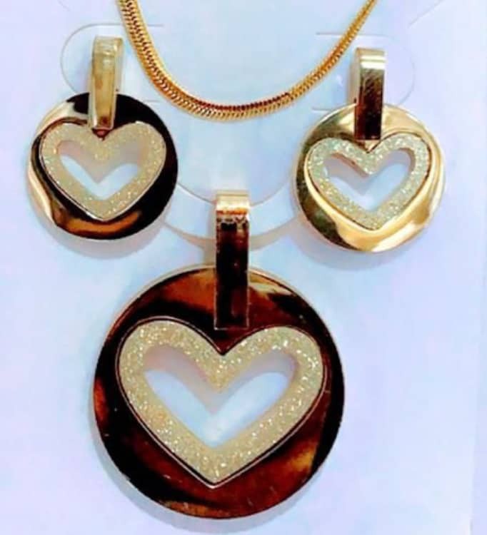 Ensemble Chaîne Femme Plaqué Or, Bijoux Pour Jeunes Dames, Jolie Pour Des Cadeaux