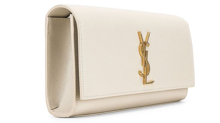 Saint Laurent Sac Sunset Monogram Medium En Cuir Femme De Coloris Neutre