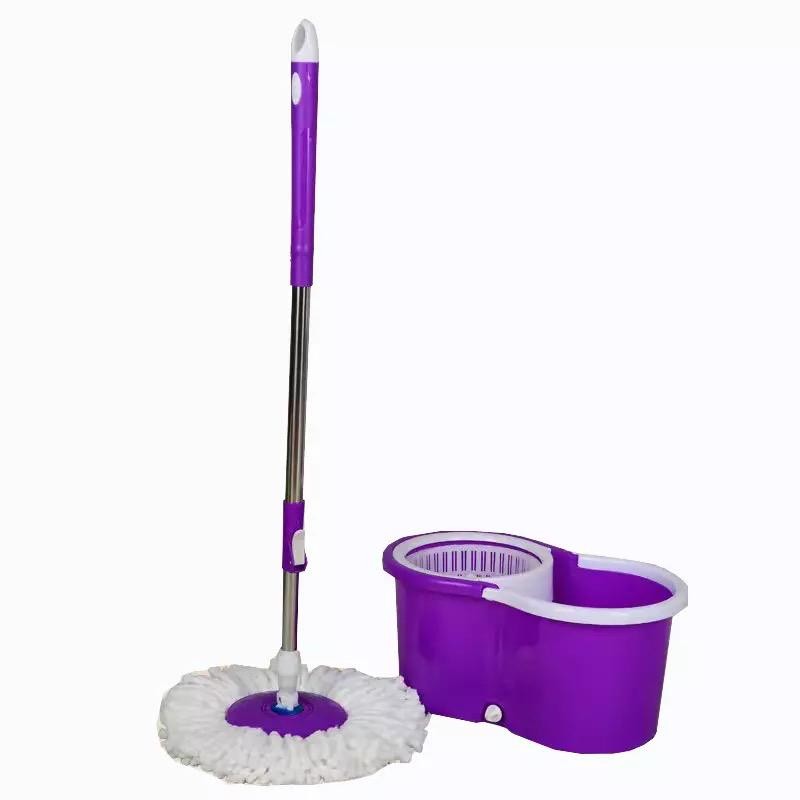 Balai Magique Serpillère Avec Seau Microfibres Hauteur Réglable violet