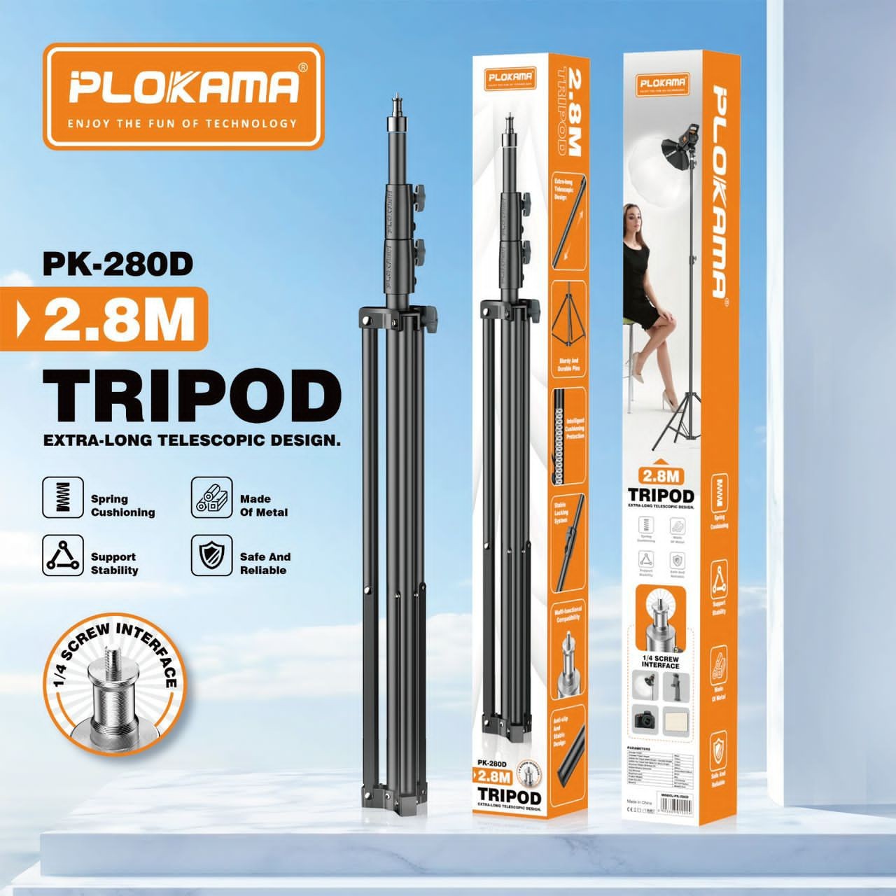 Trépied professionnel pour caméra et smartphone -150cm
