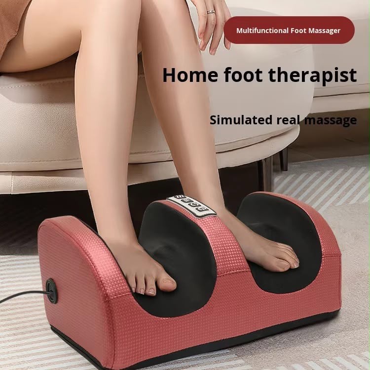 ‎Appareil de Massage des Pieds Électrique avec Fonction Chauffante (voyants lumineux rouges) et Rouleaux de Massage, Accompagné de son Adaptateur Secteur et d'un Manuel d'Utilisation