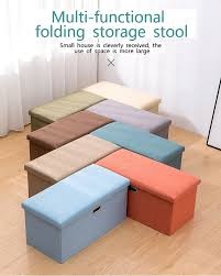 Tabouret De Rangement Multifonctionnel Pour Enfants, Chaussures De Canapé Pliant En Tissu