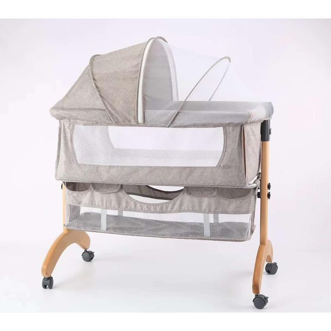 Berceau En Bois Avec Rangement + Moustiquaire +Table A Langer – Plus Matelas