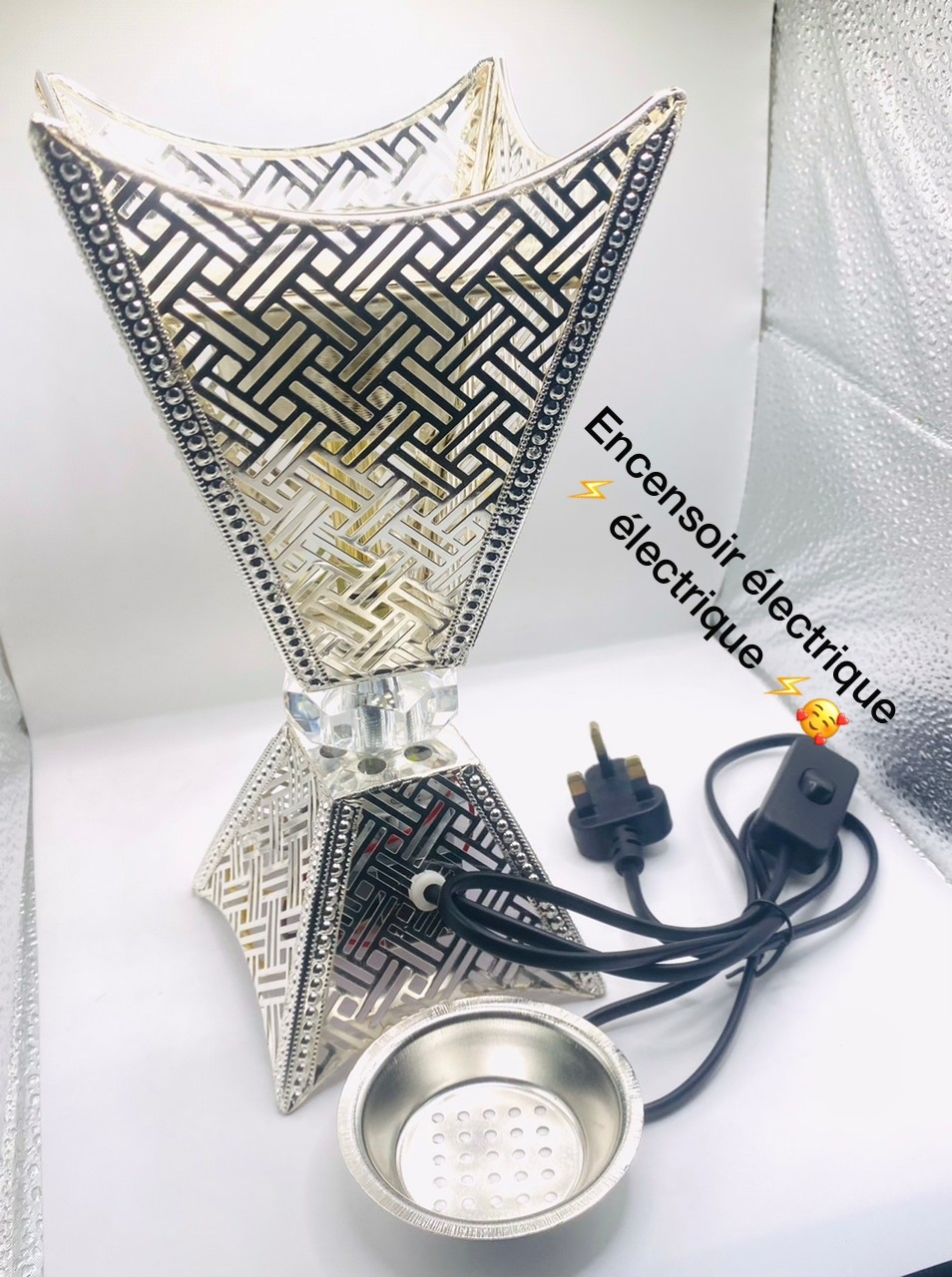 Encensoir Electrique Brûleur D'encens Arabe, Diffuseur Electrique Zen Jardin, Bâtons D'encens Pour Salon, Porte-encens, Décoration De La Maison