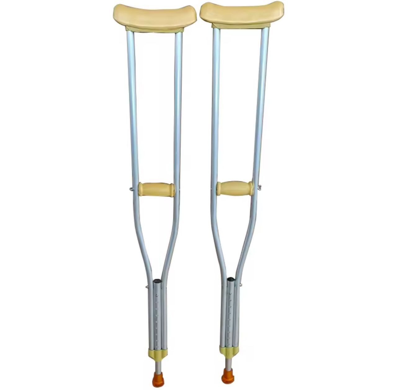 Béquilles pour adultes Béquilles sous les aisselles Canne de marche pour personnes âgées Canne à double levage sous les aisselles en alliage d'aluminium réglable Idéal pour les voyages ou le travail -