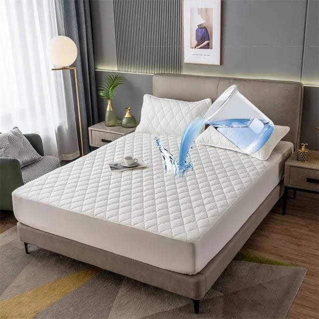 Drap  Housse  Matelassé  Imperméable À L’eau  Avec  2 Oreillettes