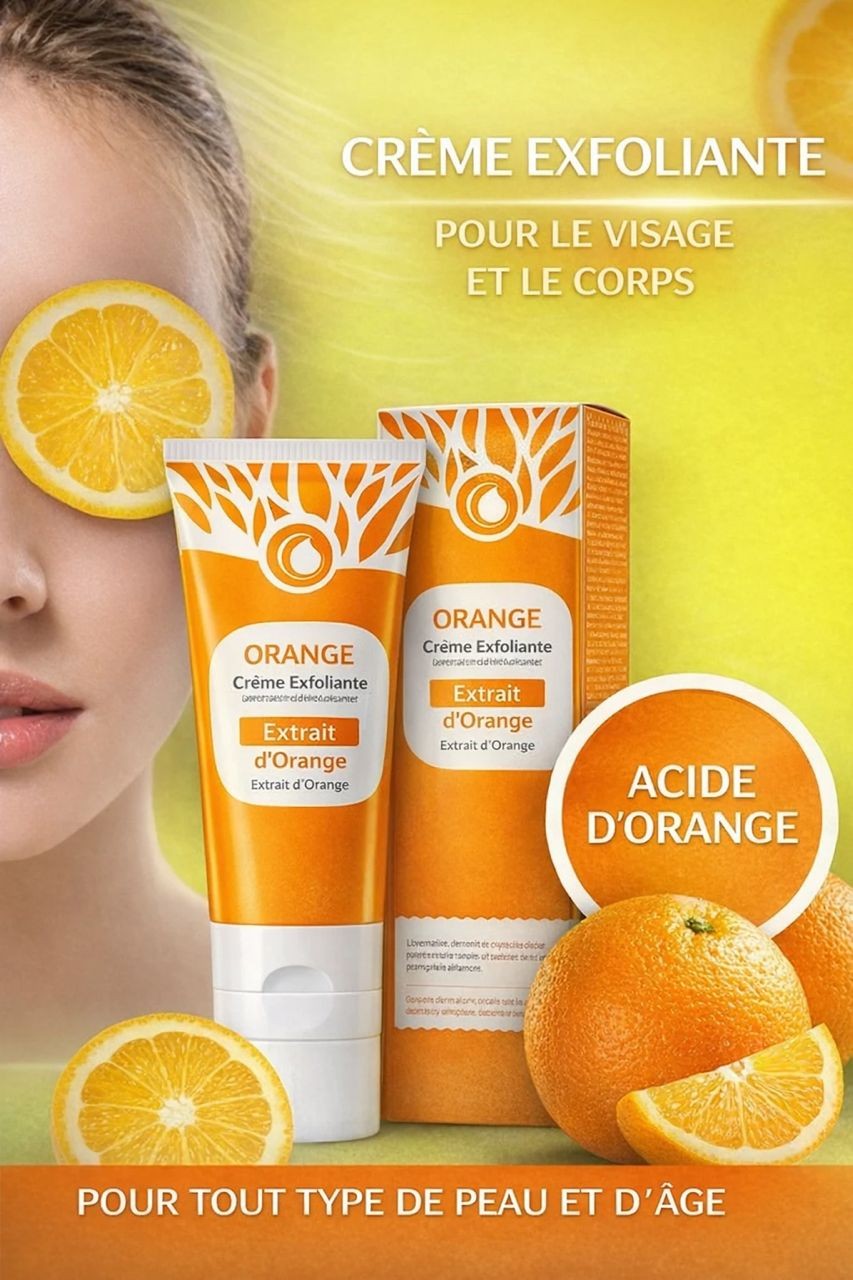 Gel Exfoliant Éclaircissant à l'Extrait d'Orange - Teint Éclatant (50g)