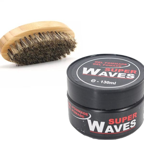 Sivop Gel Cheveux pour les hommes - Super Wave + Brosse Pot de 130ml
