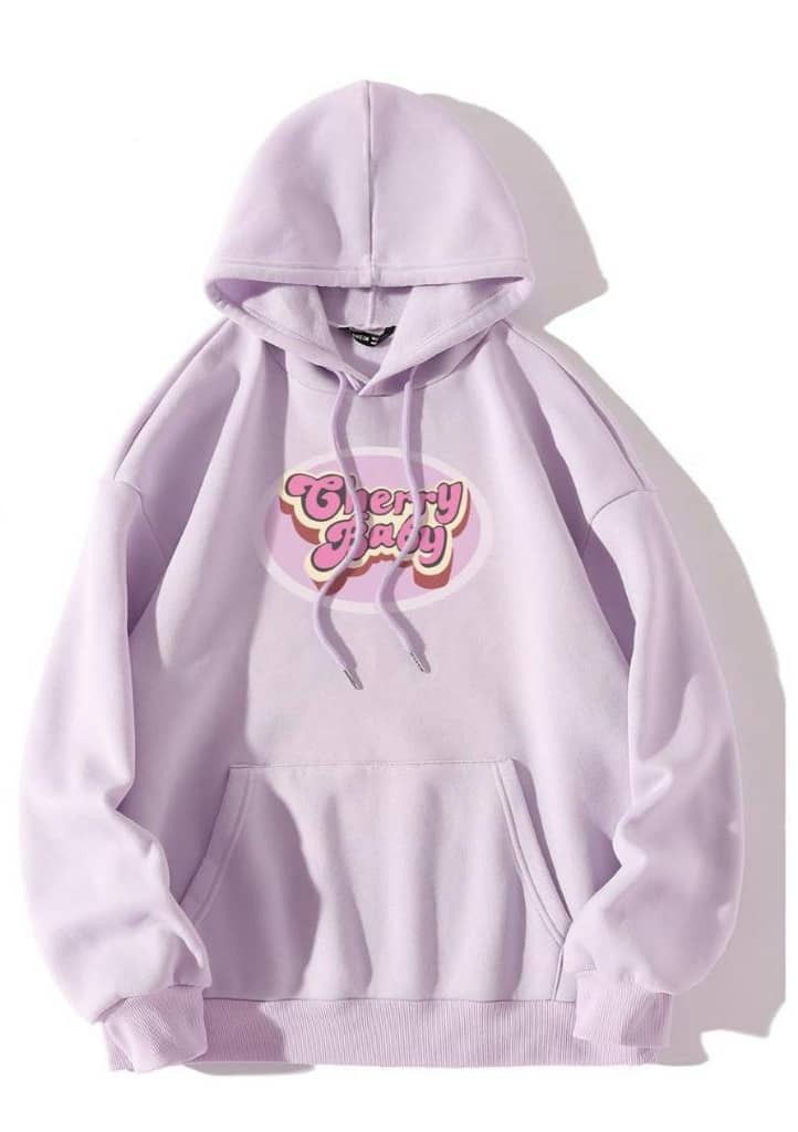 Sweat-shirt À Capuche Lettre À Doublure Thermique