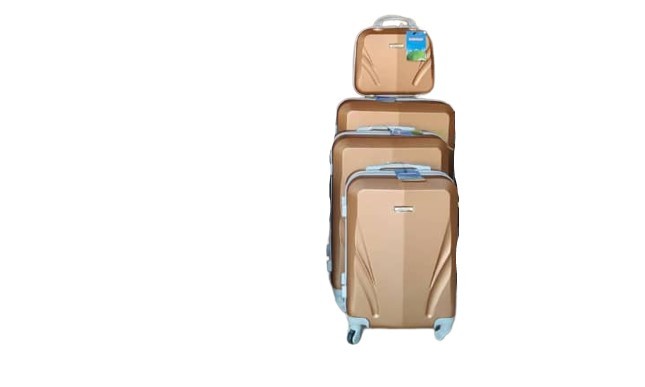 Lot De 3 Valises Elégantes, 4 Roues Pivotantes, Bagage De Voyage Extensible Valise Polyester Serrure De Sécurité