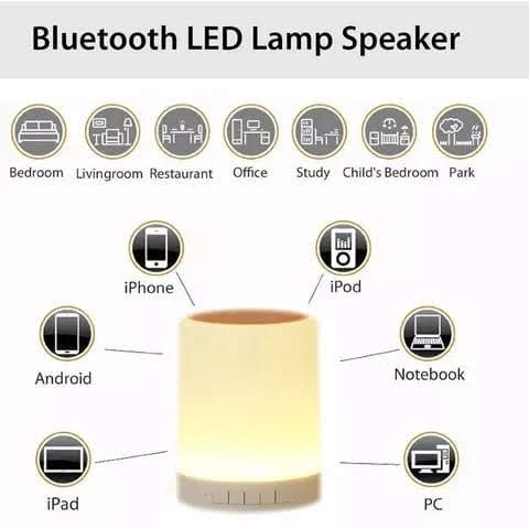 Lampe De Musique Intelligente Haut-Parleur Bluetooth 7 Couleurs LED Lumières Caisson De Basses Portable Sans Fil Avec Micro TF