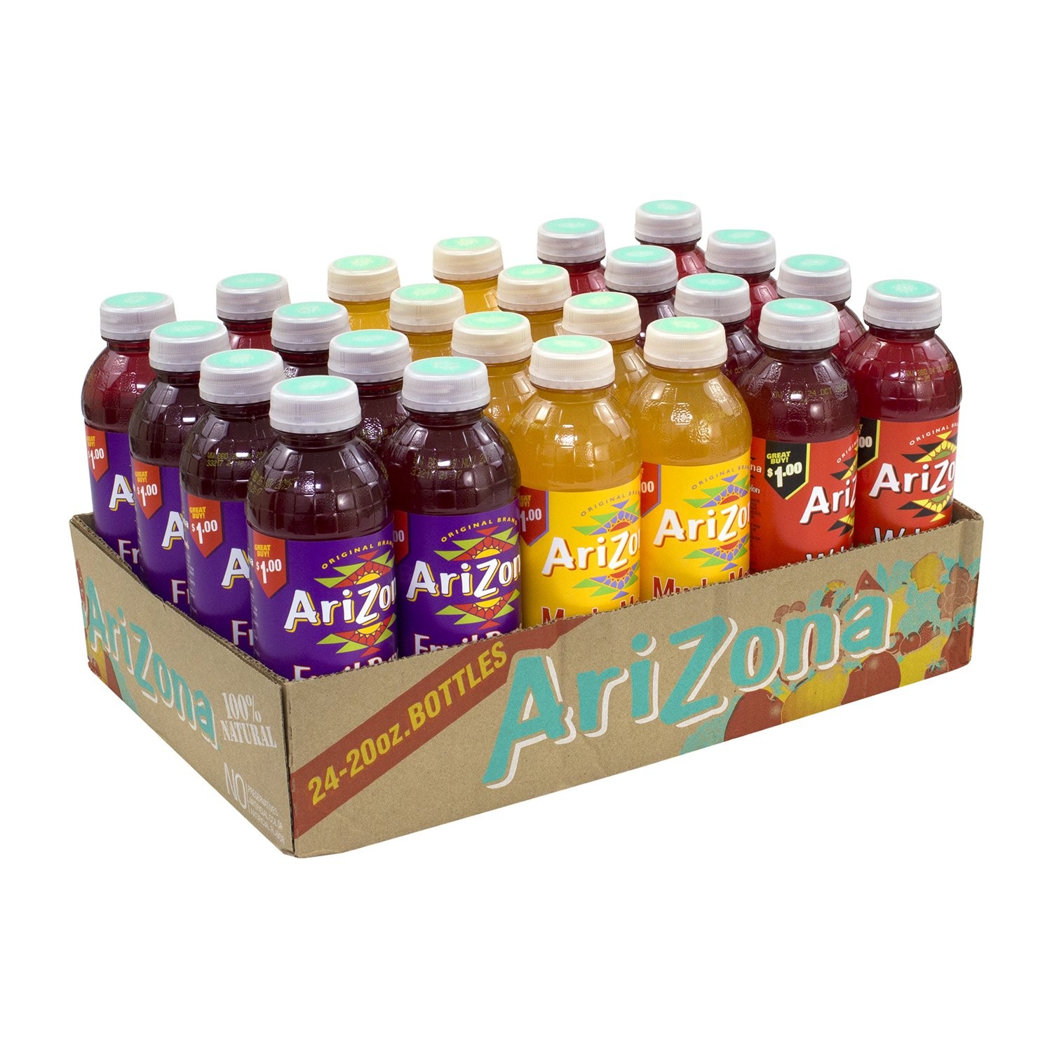 Assortiment De Jus De Fruits Arizona ( 20  oz  chacun, 24pk.) Paquet de 24