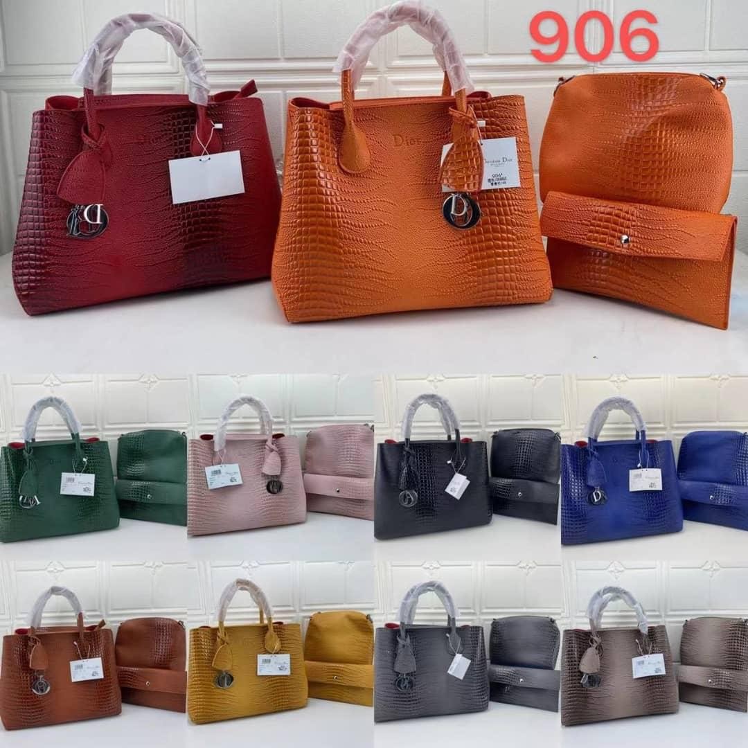 Ensemble Sac À Main 3 Pièces Pour Femmes, Sac À Bandoulière En Cuir D'alligator Véritable