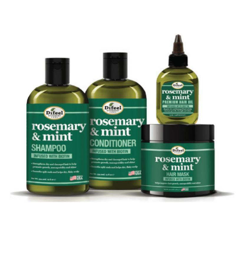 Ensemble De Soins Capillaires 5 Pièces Shampooing Et Revitalisant Biotine Romarin Et Menthe