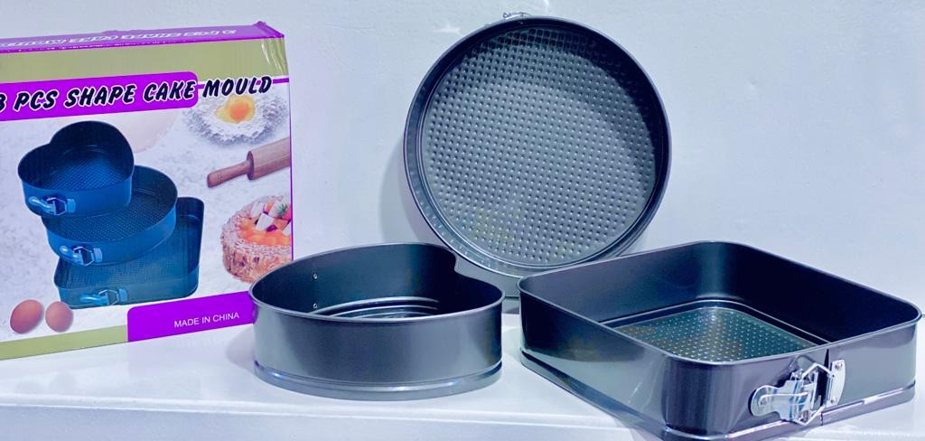 Ensemble De 3 Moules À Bord Haut, Antiadhésif, À Fond Amovible,  En Acier, Kaiser Moule À Charnière En Acier Inoxydable