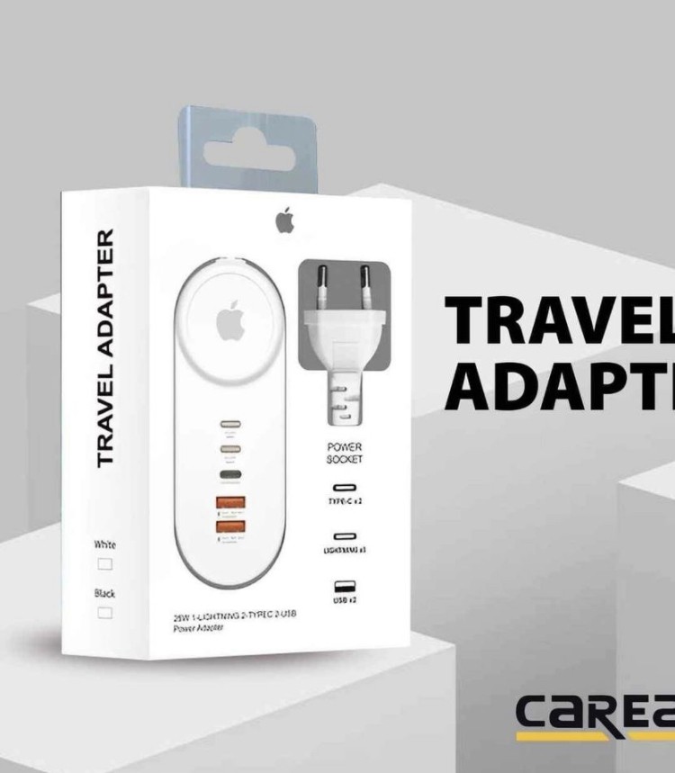 Prise De Courant PD 40w (MAX) 1-Éclairage 2-TypeC 2-USB 5 Prises Adaptateur De Prise De Courant