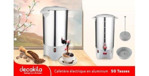 Cafetière Électrique Aluminium, Fonction Chauffage Et Maintien Au Chaud Acier Inoxydable 304 De Qualité Alimentaire