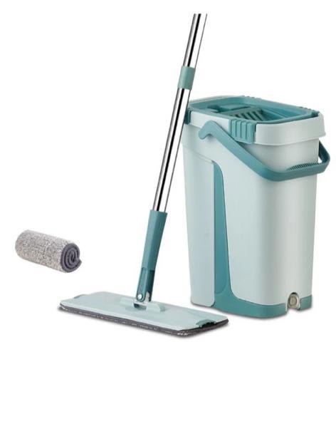 Seau Magique  360° Clean Mop Balai Vadrouille Serpillière  Bleu Turquoise