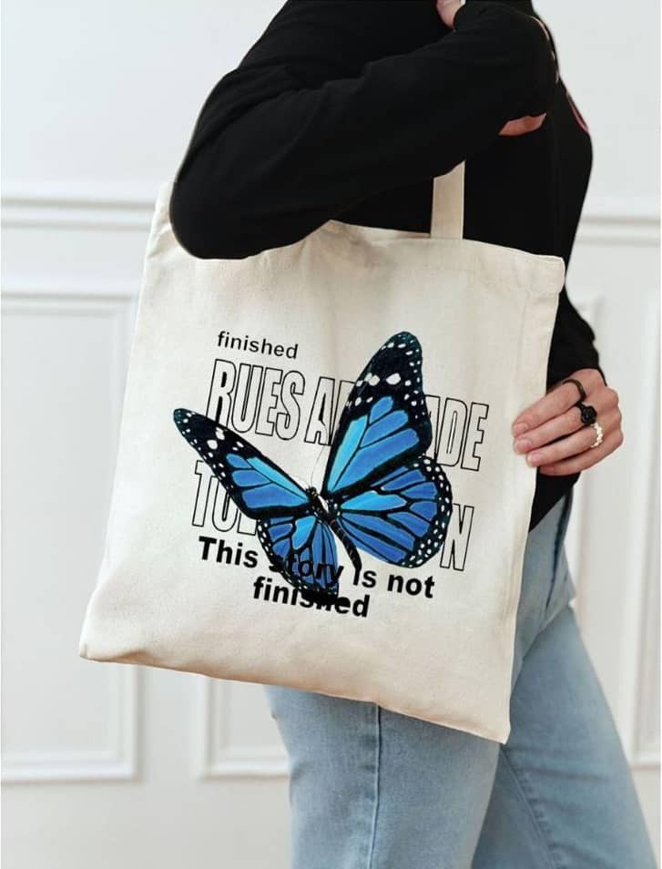 Cabas en lin réversible