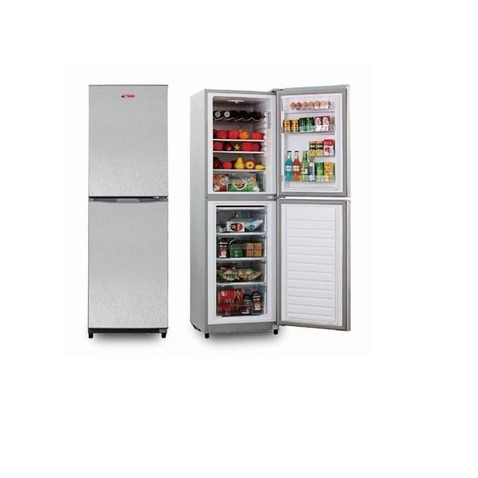 Réfrigérateur Combiné 250 Litres  4 Tiroirs – Gris -Classe A+