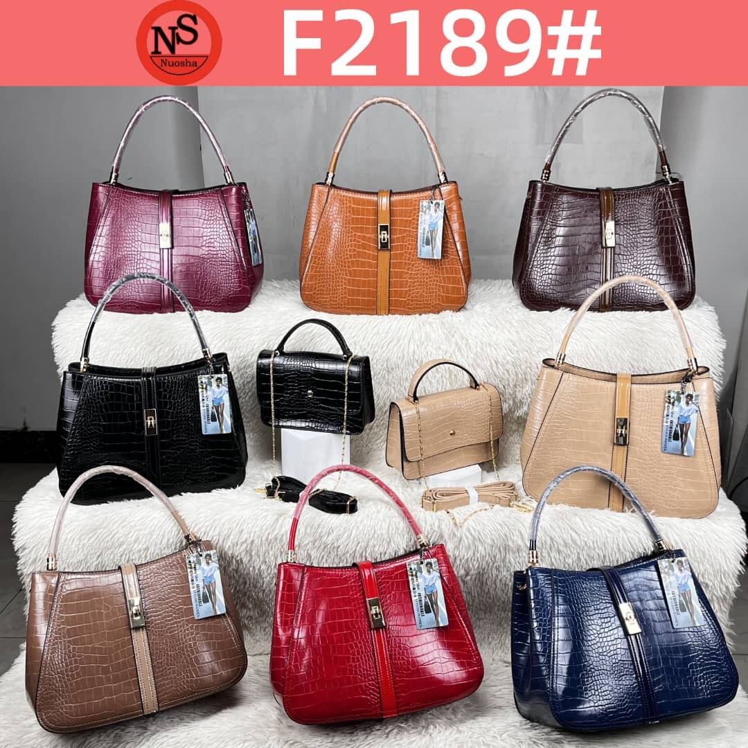 Ensemble 2 Pièces Sacs À main En Cuir Pur Pour Femmes, Marque De Luxe, Poignée En Forme De Seau, Imperméable En Cuir, Nouvelle Collection