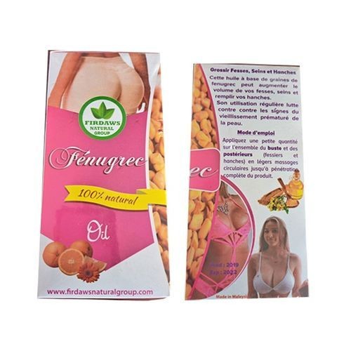 Bio Naturelle Huile de Fenugrec bio du magreb - 120 ml(développer hanche,fesse et seins)