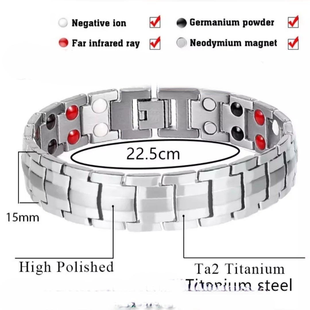 Bracelets Magnétique De Haute Qualité, Bracelet En Acier Inoxydable Pour Hommes Et Femmes, Bracelet De Santé FIR, Bijoux Magnétiques, Bracelet Hologramme, Mode