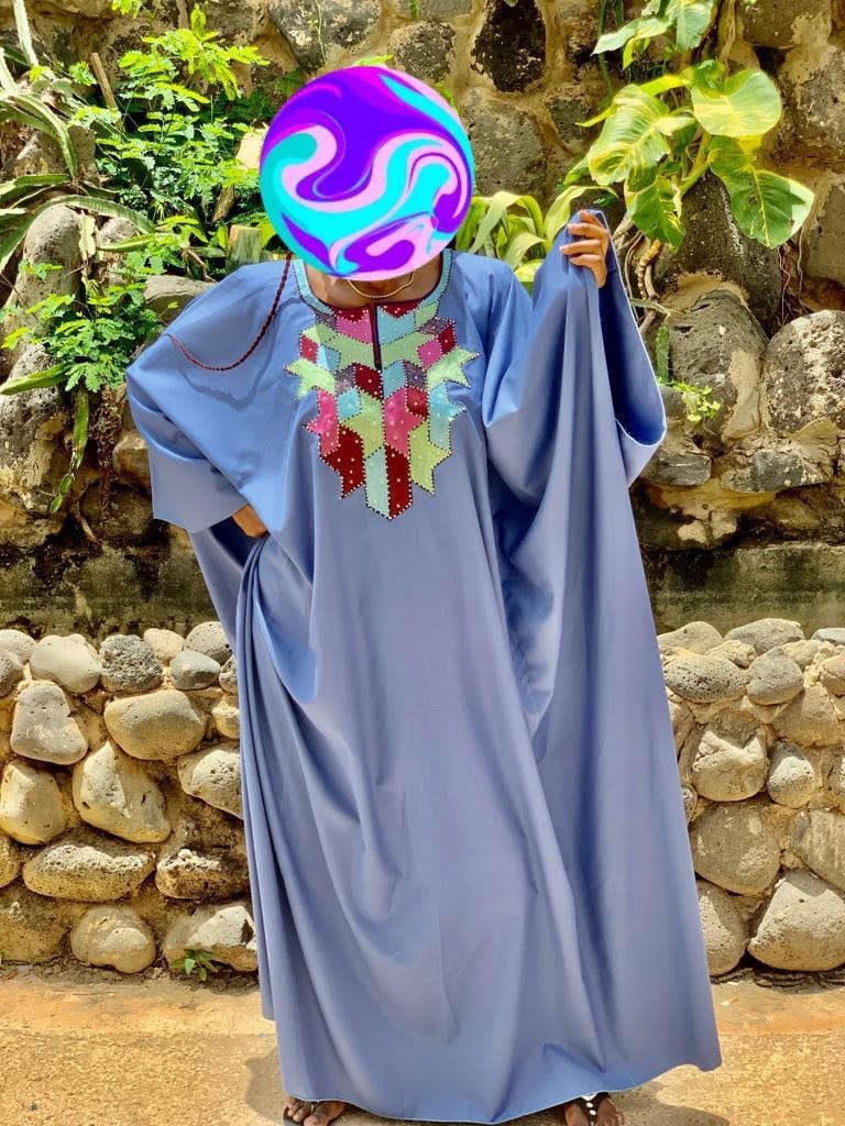 Robe Brodées En Soie En Coton