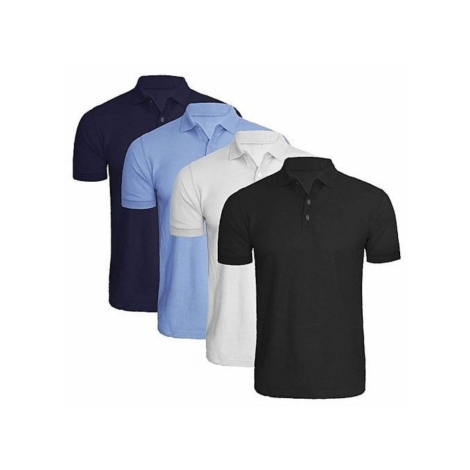 Pack 4 Polos   Coton Multicolore