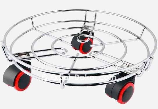 Support De Gaz À Roulettes Avec Cale De Roues