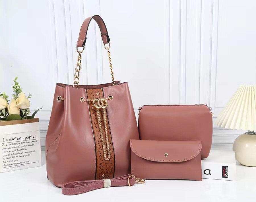 Ensemble 3 Pièces Des Sacs A Main, Sac D'épaule, Et Portefeuilles Femme