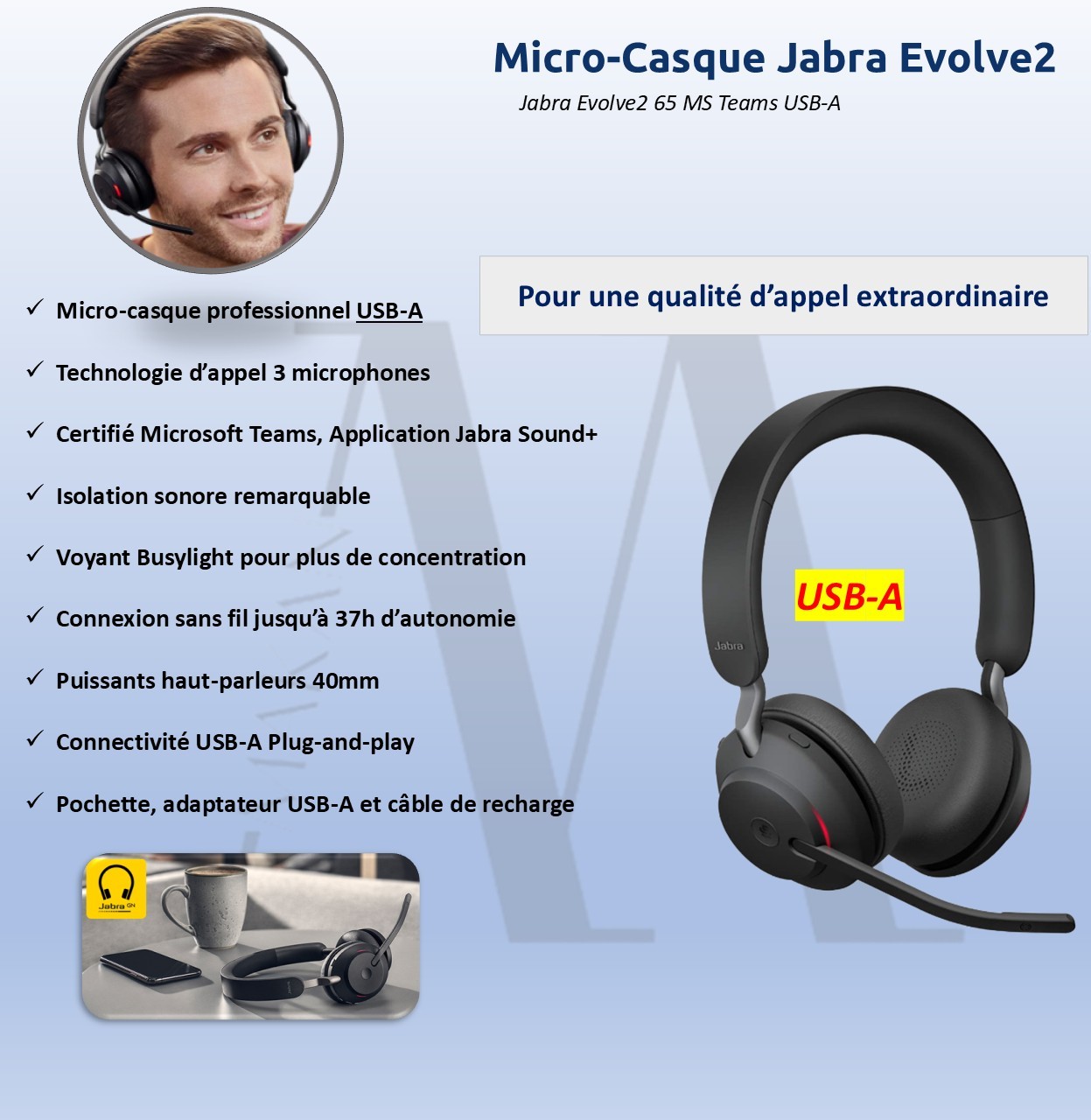 Jabra evolve2 65 USB A