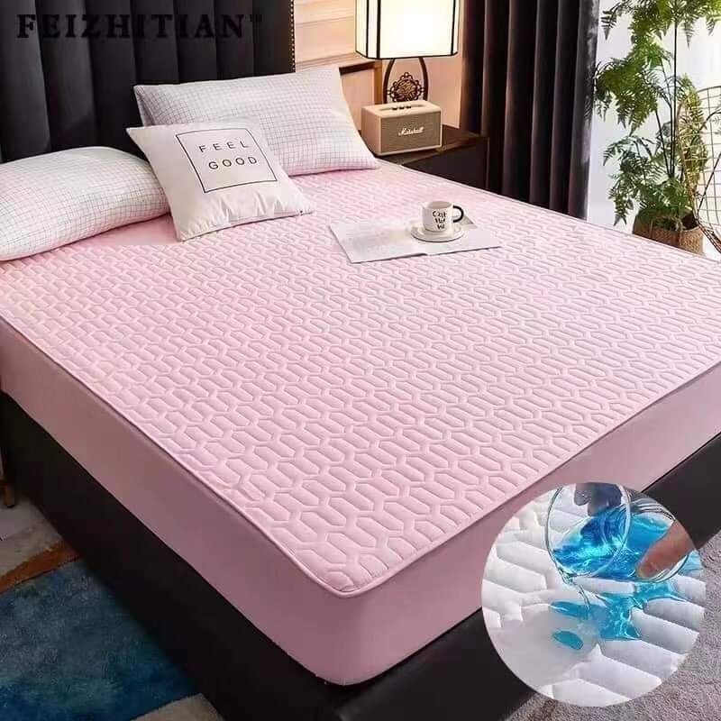 Protège-matelas Matelassé – Housse Intégrale Zip 360°, Respirante – Lavable En Machine, Tailles Diverses (Gris 70x190+20cm)