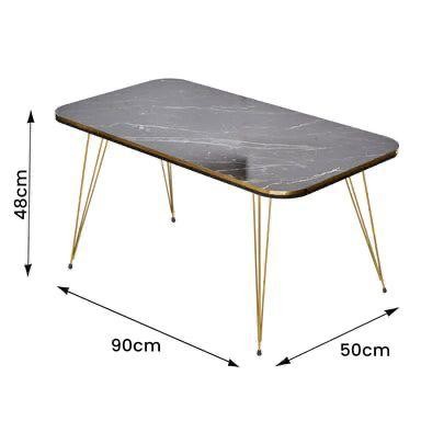 Table Basse En Marbre Noir Et Blanc, Table De Salon, De Luxe, Pour La Maison