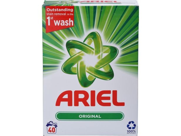 Ariel Original Bio Examen De La Lessive En Poudre 40 Lavages