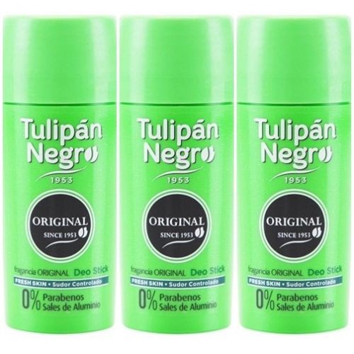 Deliplus Pack de trois déodorant Tulipan negro 75 ml