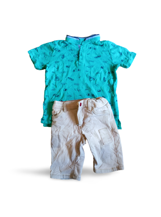 Ensemble De Vêtements 2 Pièces Pour Bébés Garçons, T-Shirt + Short En Jean, Culotte Pour Enfants