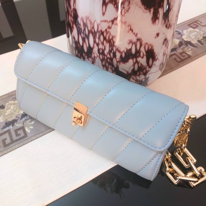 Sac A Main En Cuir  Pour Femmes, Pochette A Bandoulière Avec Chaîne En Or, A La Mode, Style Simple