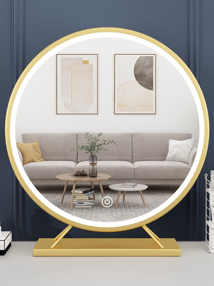 Miroir Led Electrique, Miroir De Coiffeuse De Bureau, Bureau Avec Miroir De Maquillage Lumineux à LED, Miroir Rond Remplissant La Lumière De La Chambre Des Femmes, Adapté À La Bijouterie Au Salon De C