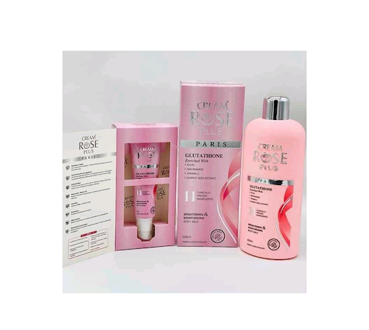Gamme Cream Rose plus l'or glutathione savon et lait