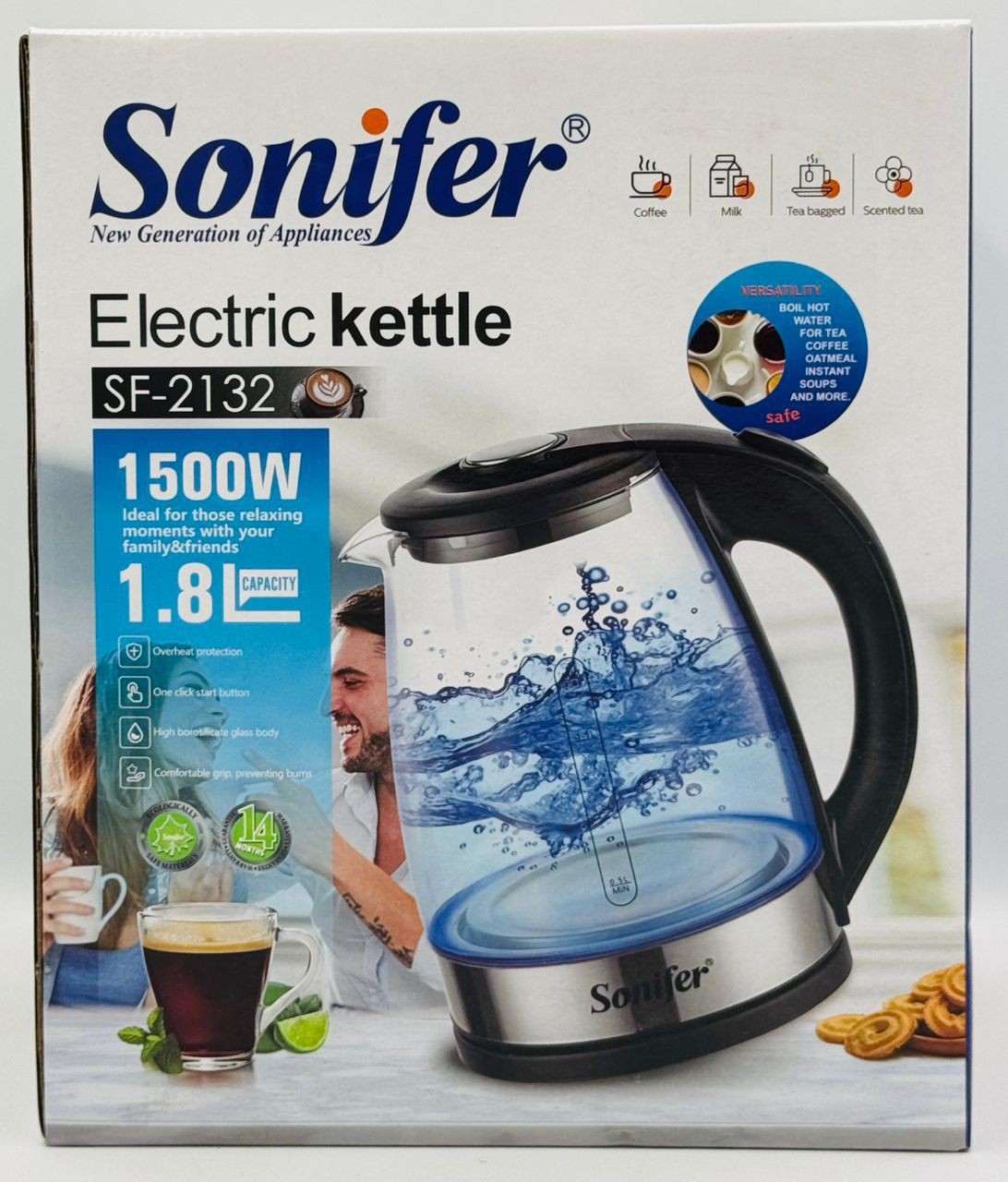 Bouilloire électrique Sonifer 1500w Sf 2132, 1,8L