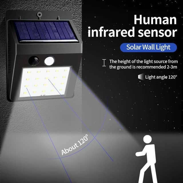 Lampadaire extérieur détecteur de mouvement